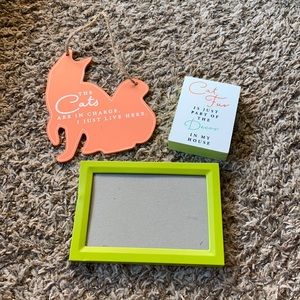 Cat decor & frame BUNDLE